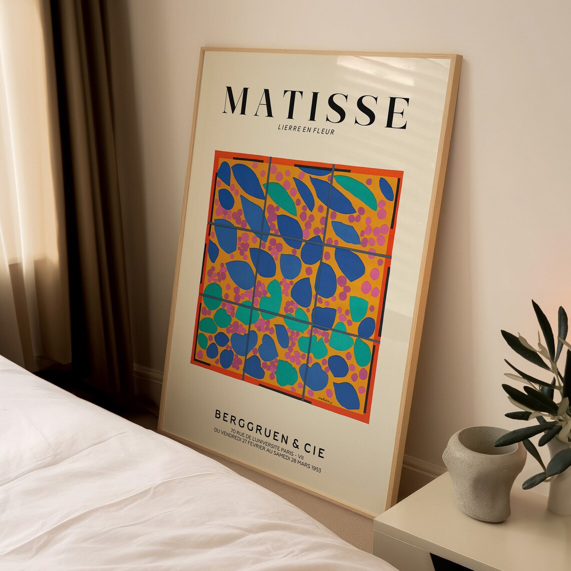 Henri Matisse Exhibition Poster, Floral Garden Scenery - Image 3