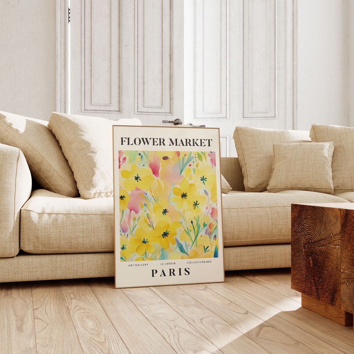 Paris Abstract Flower Market Print Colourful Plant Art Modern Gallery Wall Art Floral Poster Gift For Friend Living Room France Bedroom - Image 2