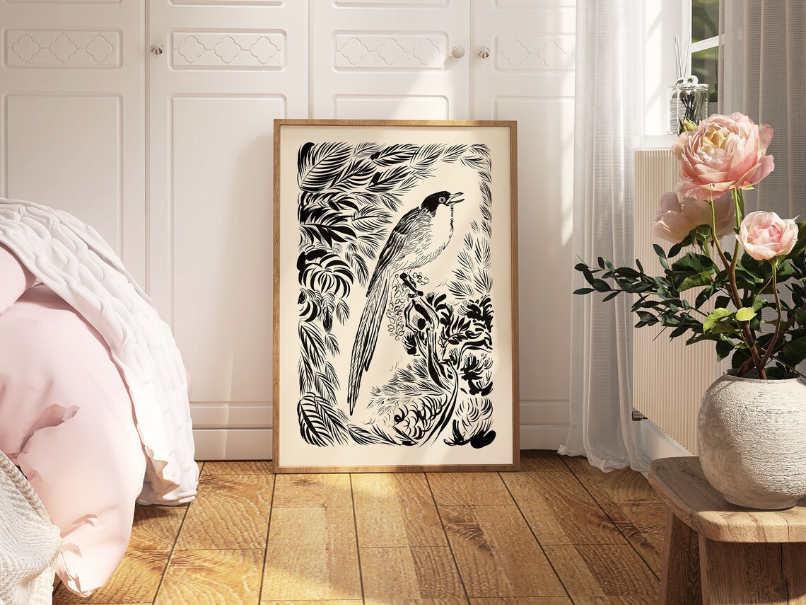 Japanese Bird Vintage Illustration Art Print - Image 2