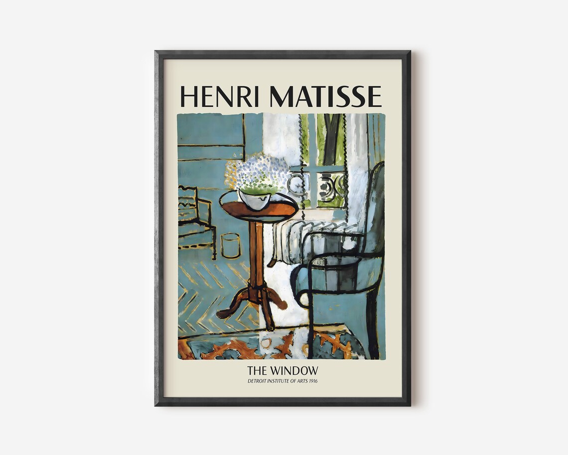 Henry Matisse Exhibition Poster, Floral Garden Scenery