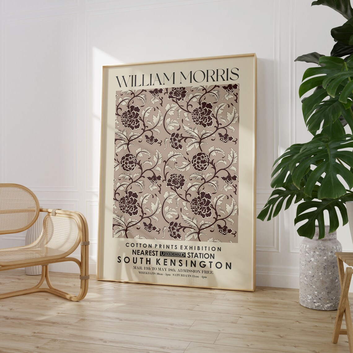 William Morris Exhibition, Vintage Minimalist Art Print - Image 2