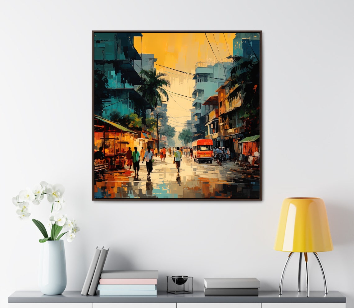 Bangladesh Street Art Dakha Art Print Bangladesh Wall Decor Bangladesh Painting Bangladeshi Home Decor - Image 3
