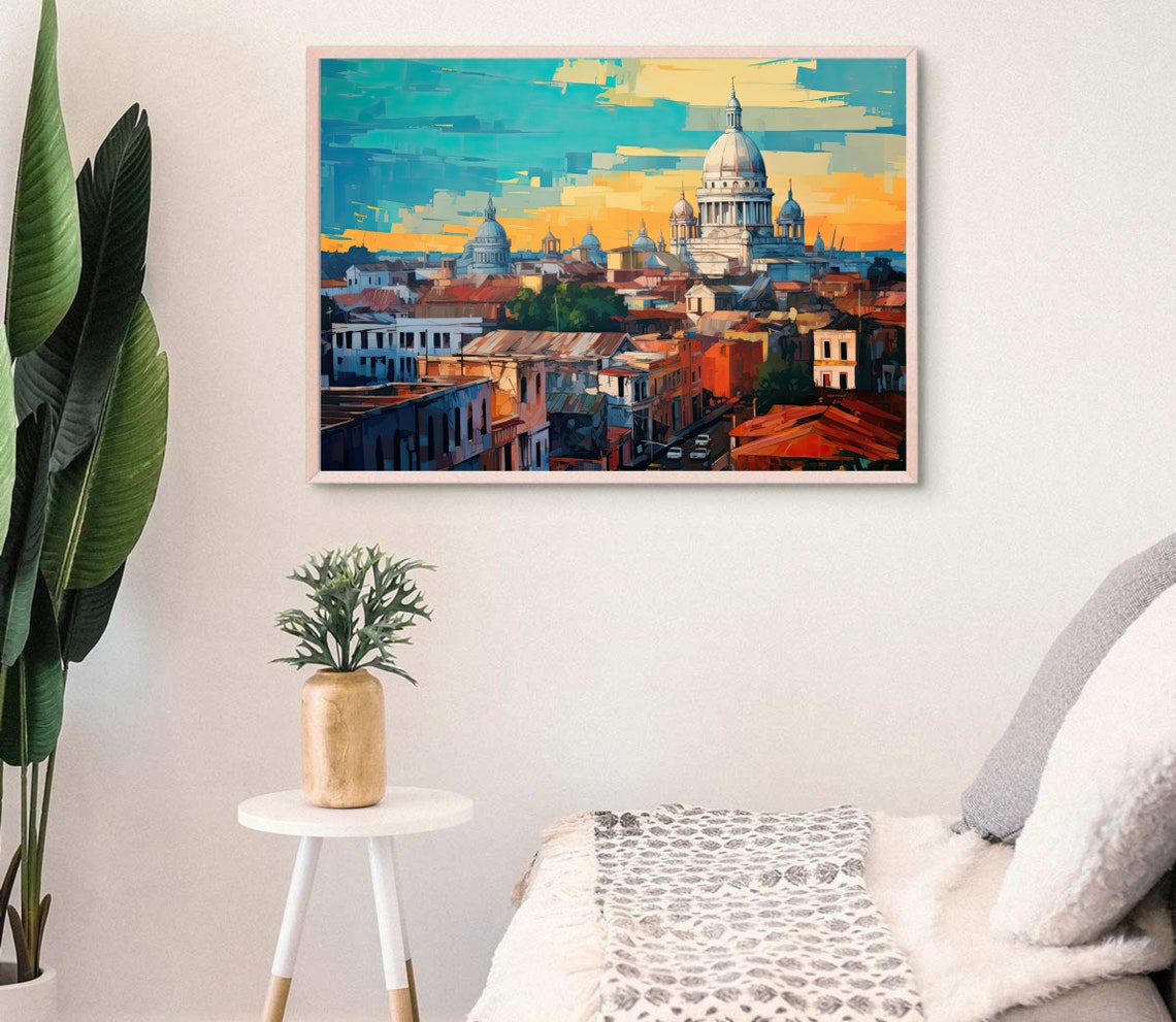 Kolkata City Skyline With Victoria Memorial at Sunset Poster - Image 3