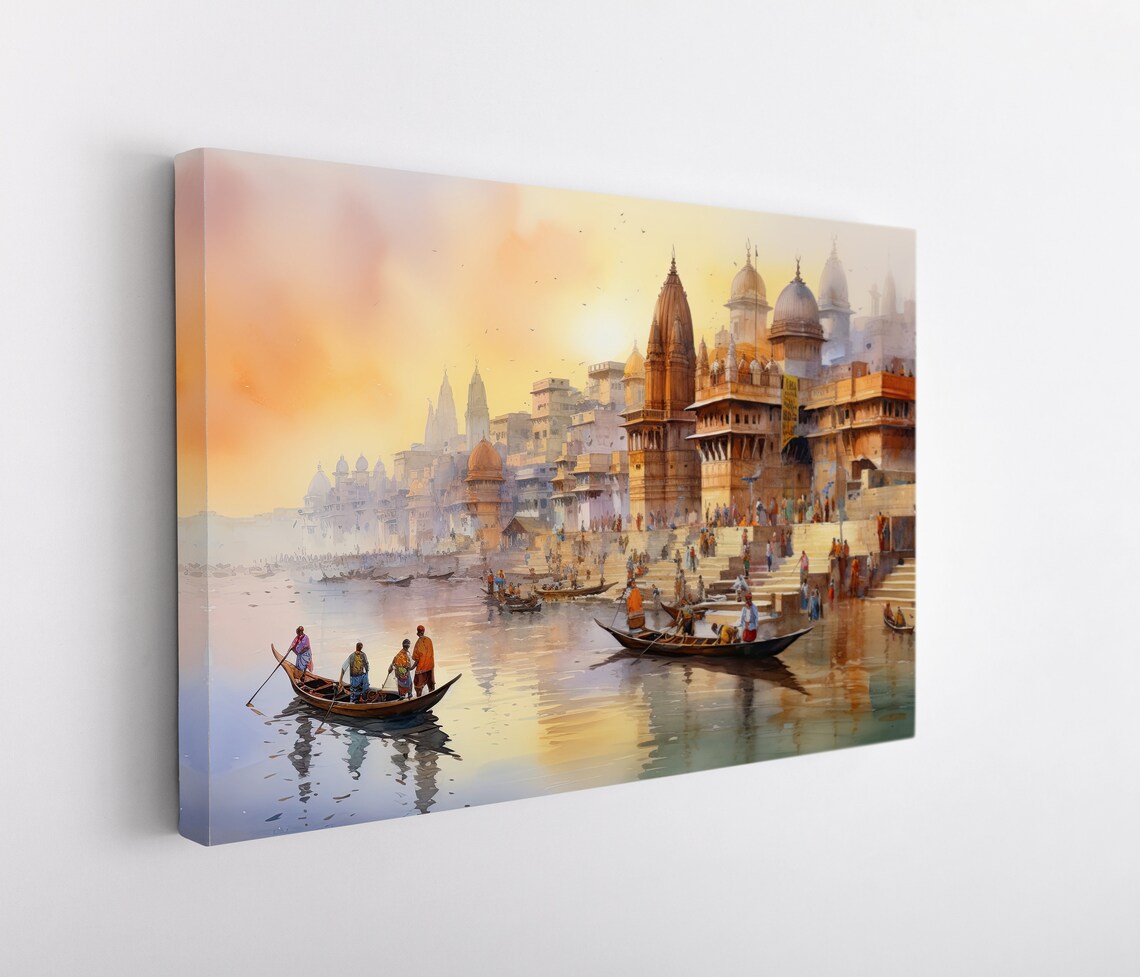 India Watercolor Landscape Art Print, Modern Wall Decor - Image 5