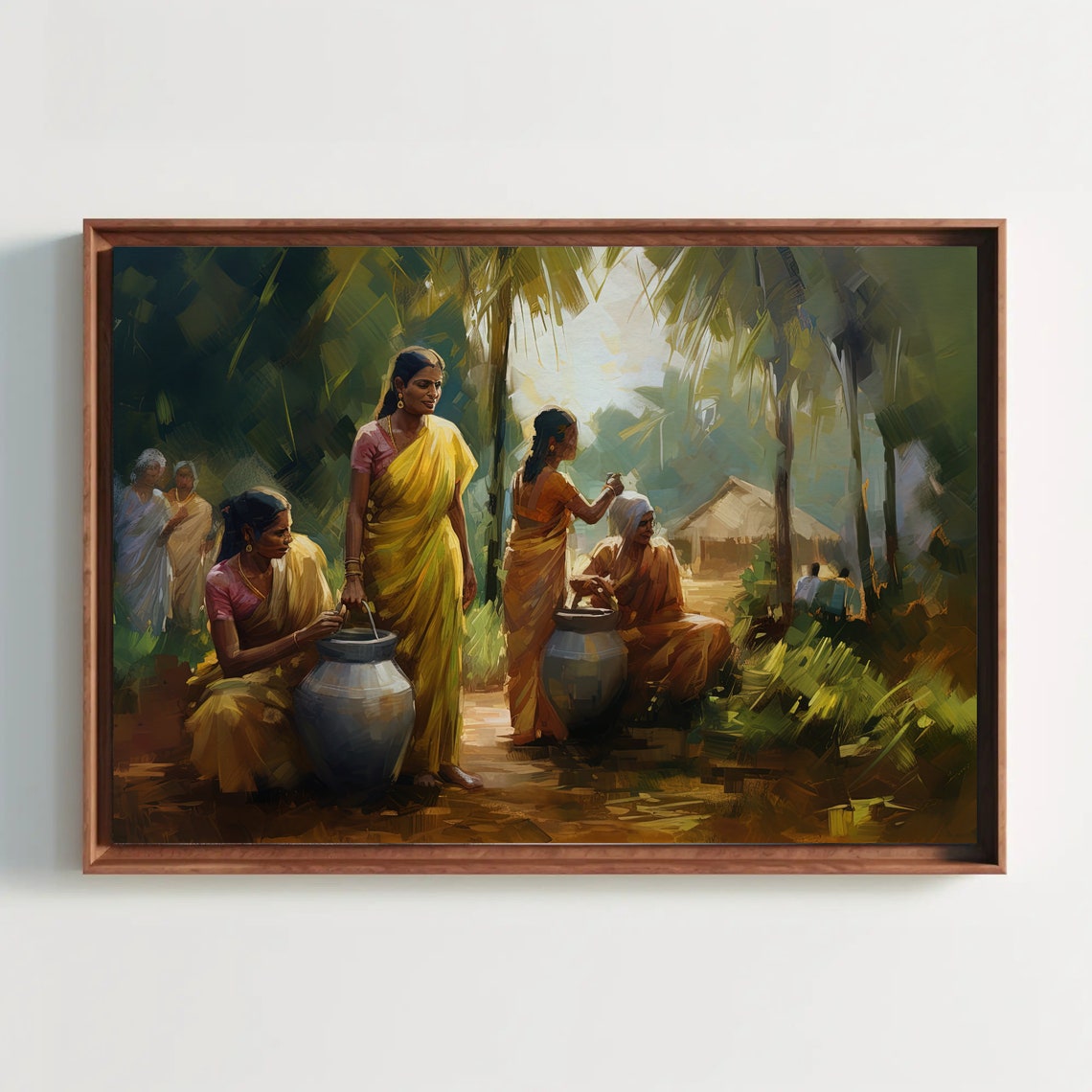 Group Of South Indian Women Art South Indian Painting South Indian Oil Painting South Indian Home Decor South Indian Wall Art
