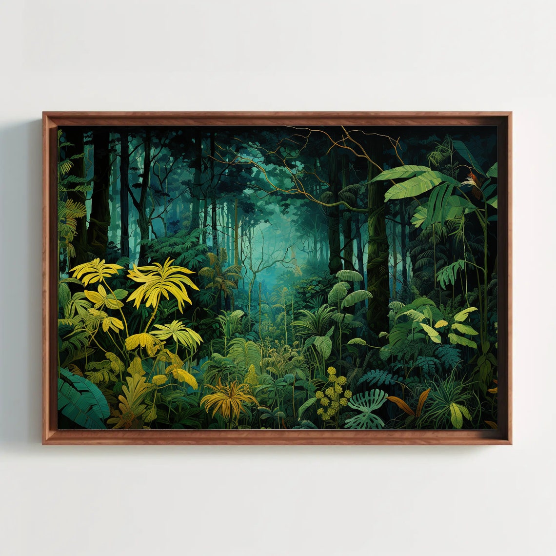 Lush Tropical Jungle Forest Dense Green Foliage Nature Wall Poster
