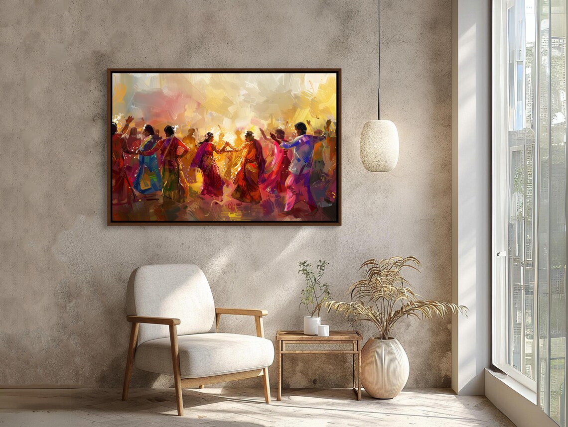 Indian Festival Traditional Dance, India Art Print - Image 4