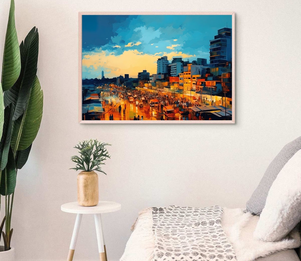 Bangladesh Art Print Bangladesh Art Bangladesh Poster Bangladesh Painting Bangladesh Print Large Wall Art - Image 3