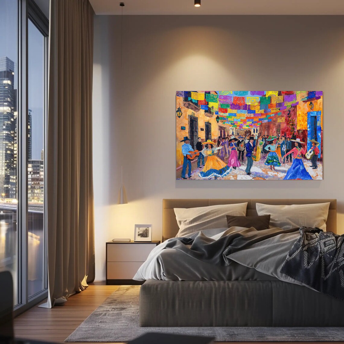 Fiesta Time Mexican Street Art Print, Festive Decor - Image 4