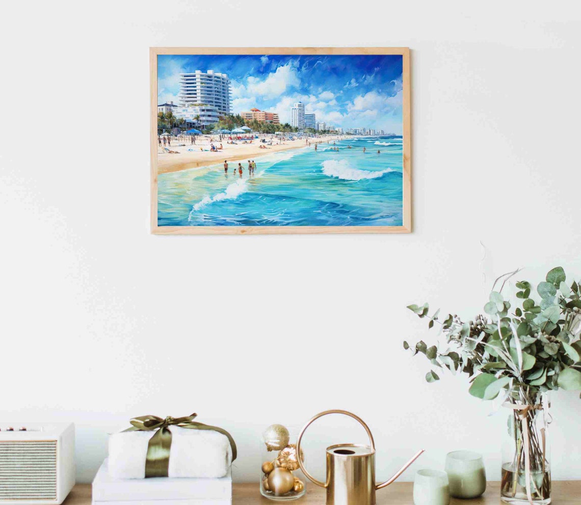 Cancun Beach Resort Coastline With Sparkling Turquoise Waves Poster - Image 5
