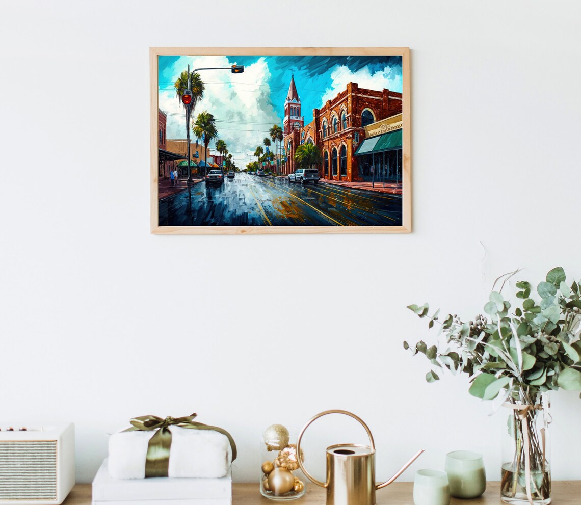 Ybor City Art Print, Tampa Florida Travel Poster - Image 3