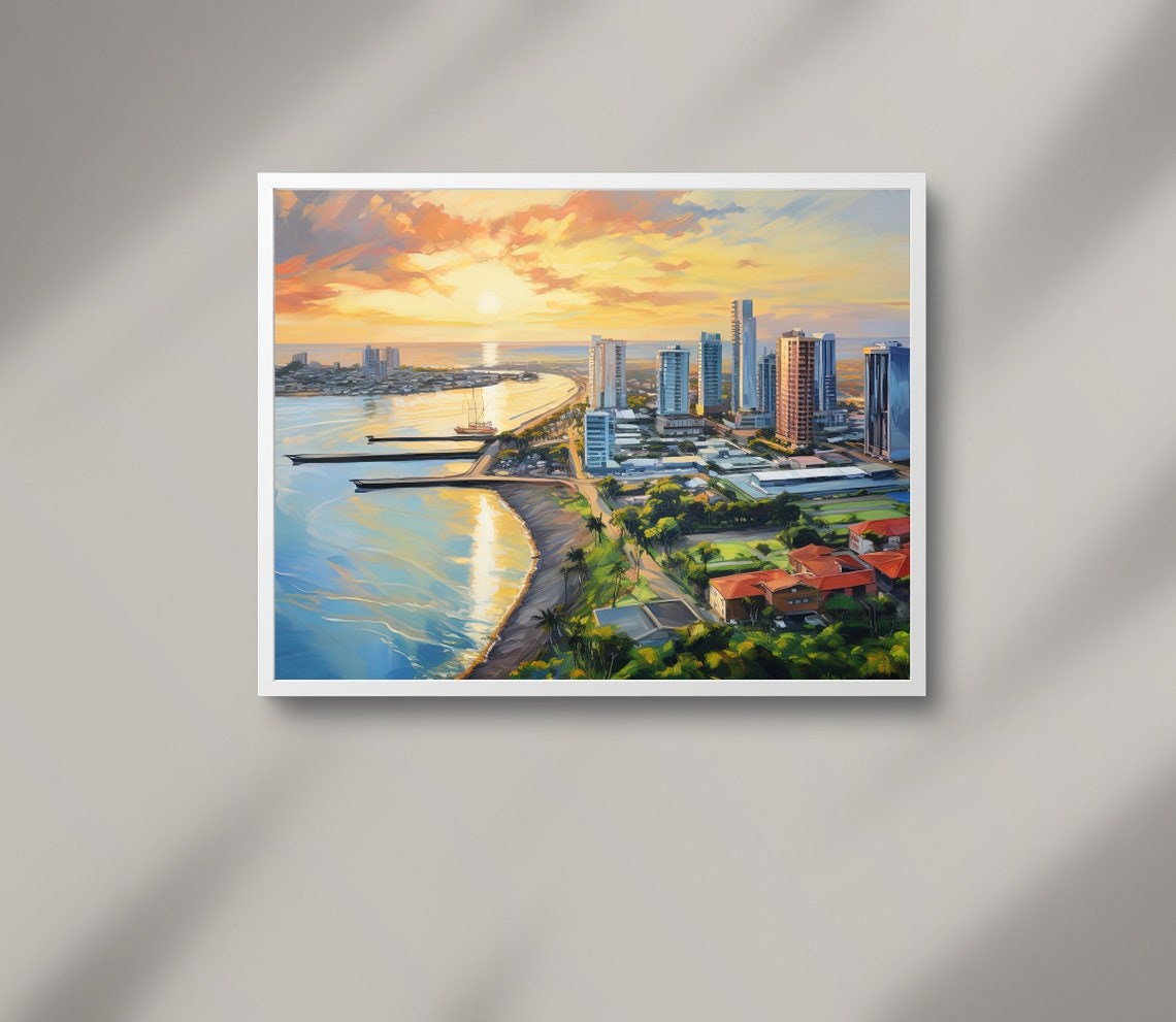 Durban Art Print South Africa Art Durban City Prints South African Home Decor Durban Print Durban Oil Painting Wall Art - Image 3