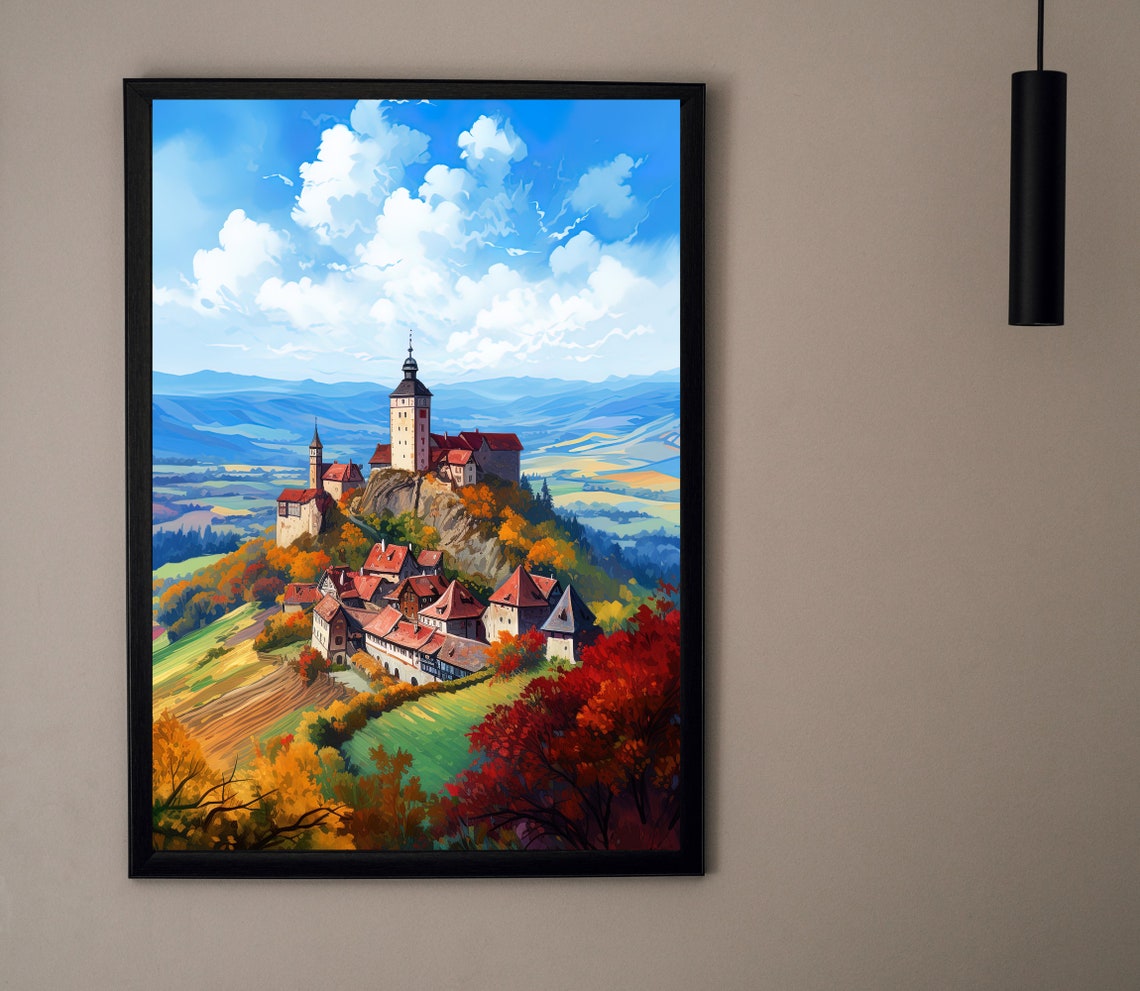 Transylvania Wall Art Transylvania Travel Print Transylvania Large Art Print Transylvania Painting Transylvania Poster Wall Art - Image 4
