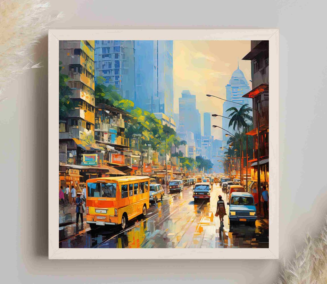 Mumbai Travel Poster, India Wall Art Print, Home Decor