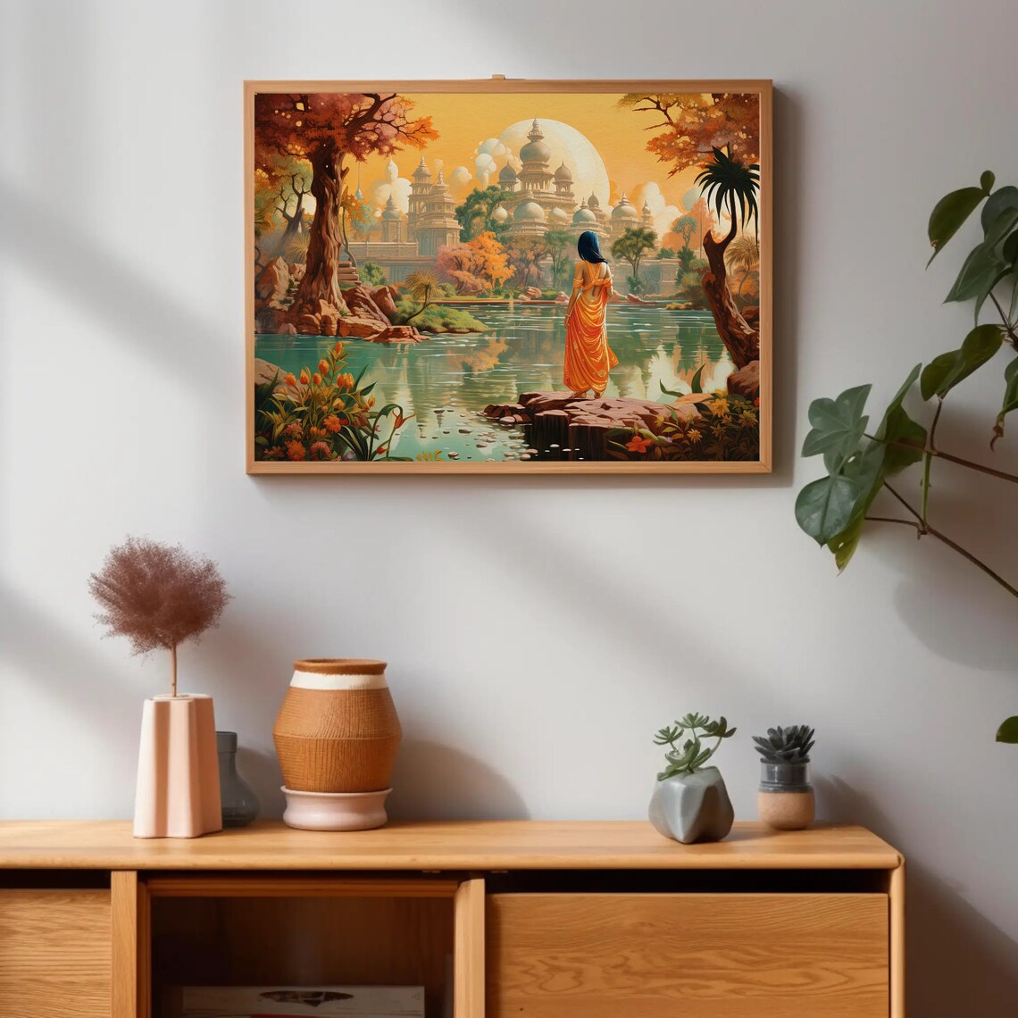 Antarmada Indian Fantasy City Modern Art Print - Image 5