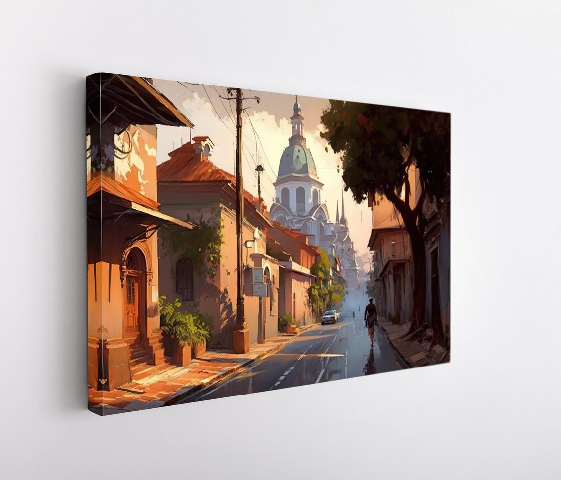 El Salvador Landscape Painting San Miguel Art El Salvador Art Print El Salvador Travel Print El Salvador Wall Decor Salvadoran Art - Image 5