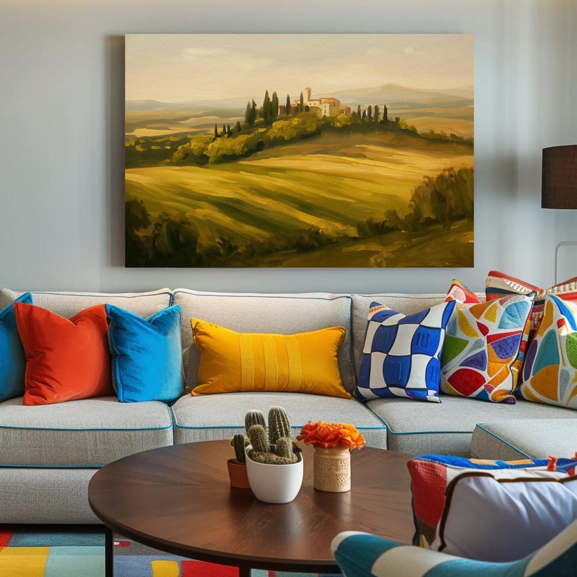 Italian Landscape Painting Tuscany Painting Large Print Italy Oil Painting Italian Home Decor Housewarming Gift Ready To Hang - Image 5