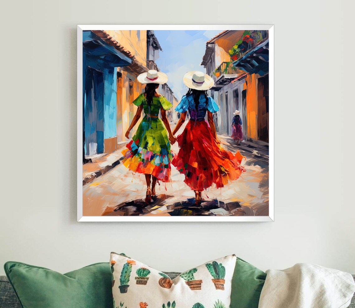Colombian Woman Travel Poster, Portrait Art Print - Image 5