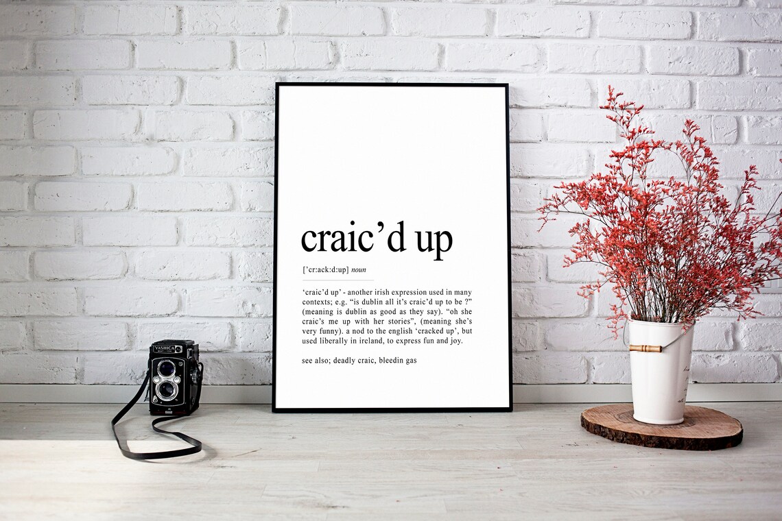 Craic'd Up Ireland Travel Poster, Funny Irish Wall Art - Image 2