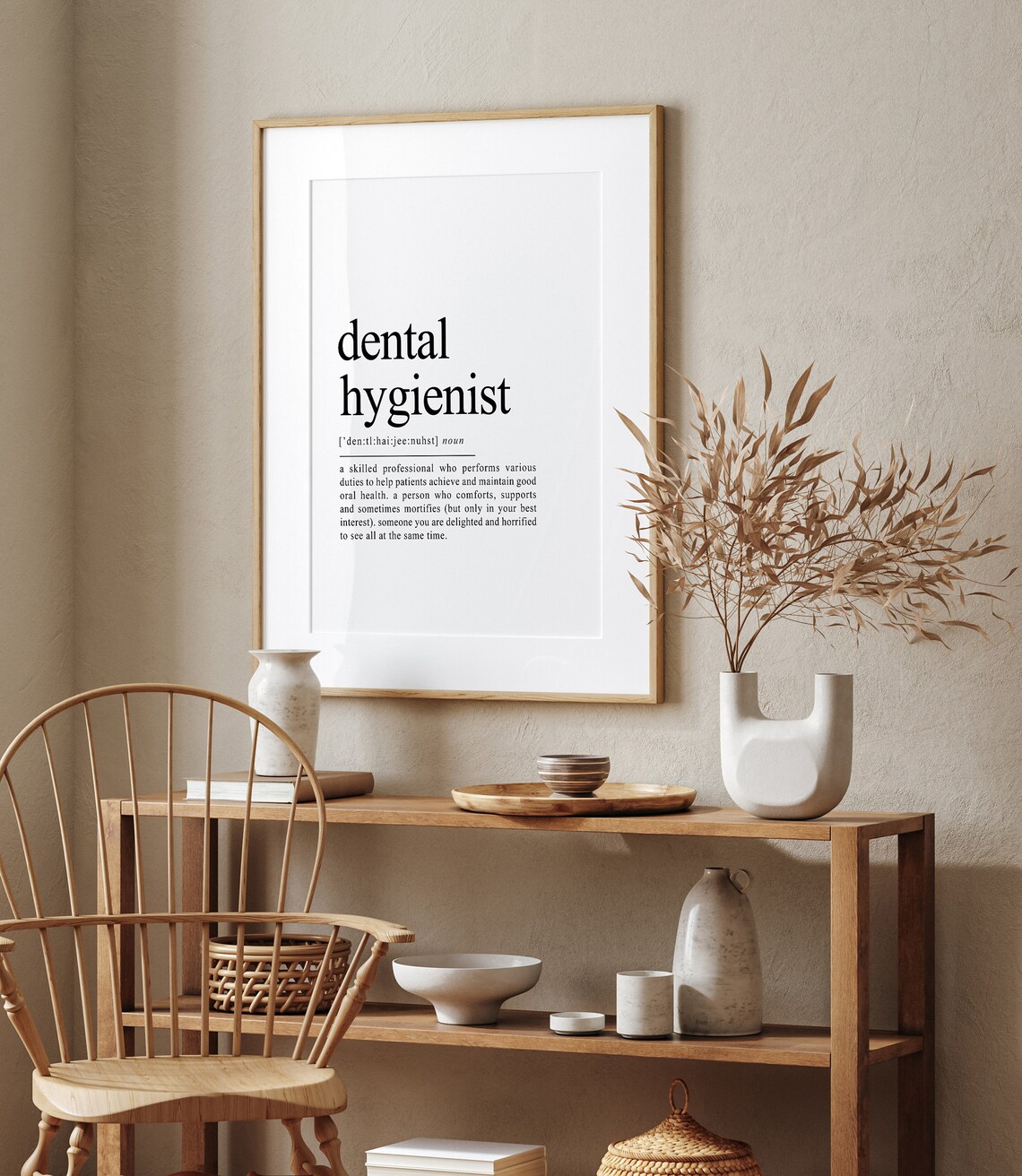Dental Hygienist Definition Art Print, Dictionary Style - Image 2