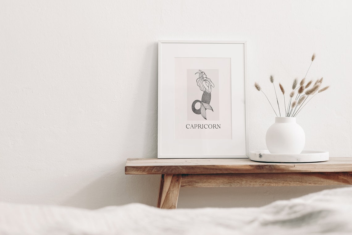 Capricorn Art Print Capricorn Gifts Capricorn Print Capricorn Decor Zodiac Gifts Capricorn Birthday Gift Astrology Gifts - Image 2
