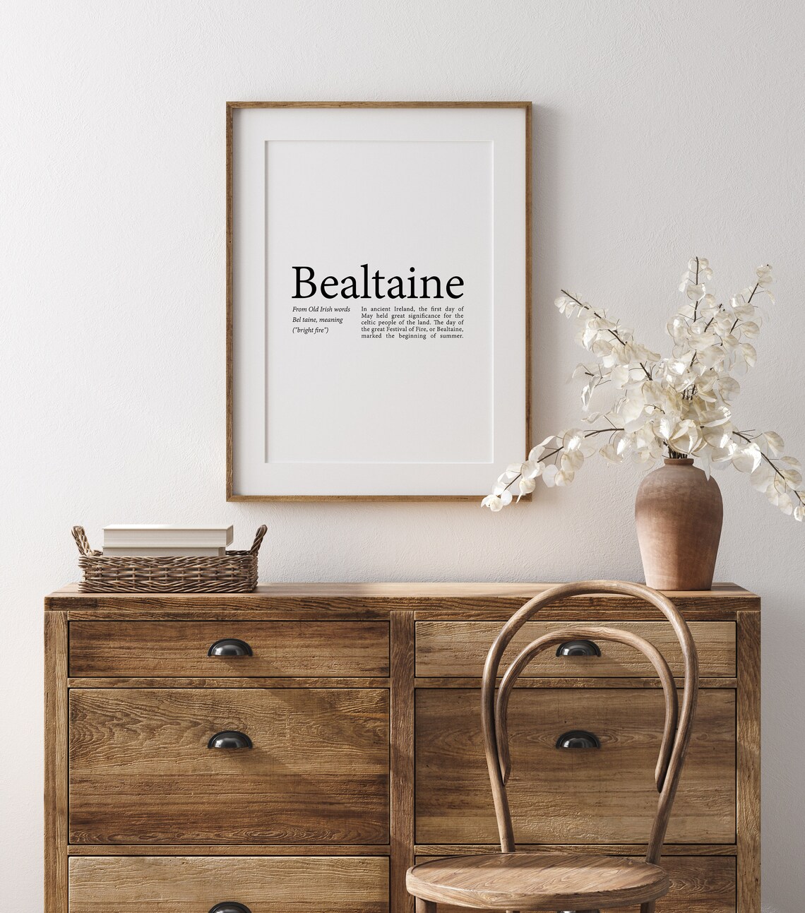 Bealtaine Irish Festival Definition Old Irish Bright Fire Poster - Image 2