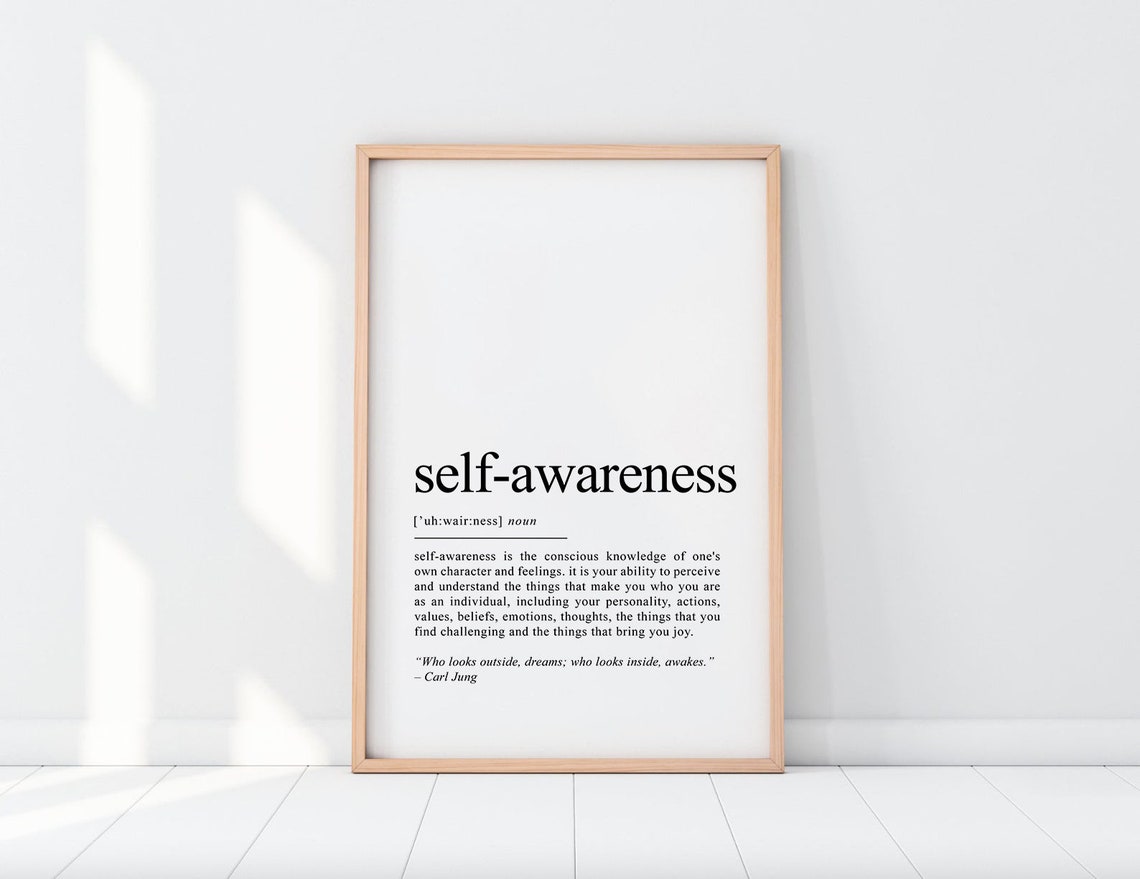 Self Awareness Definition Carl Jung Quote Motivational Poster - Image 2
