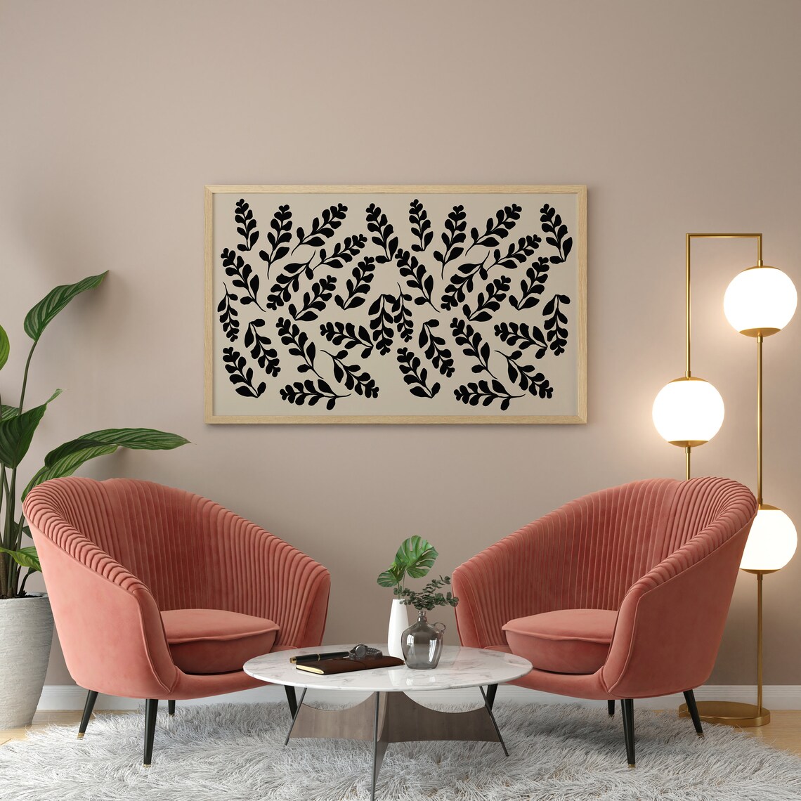 Matisse Abstract Flower Pattern, Mid-Century Art Print - Image 2