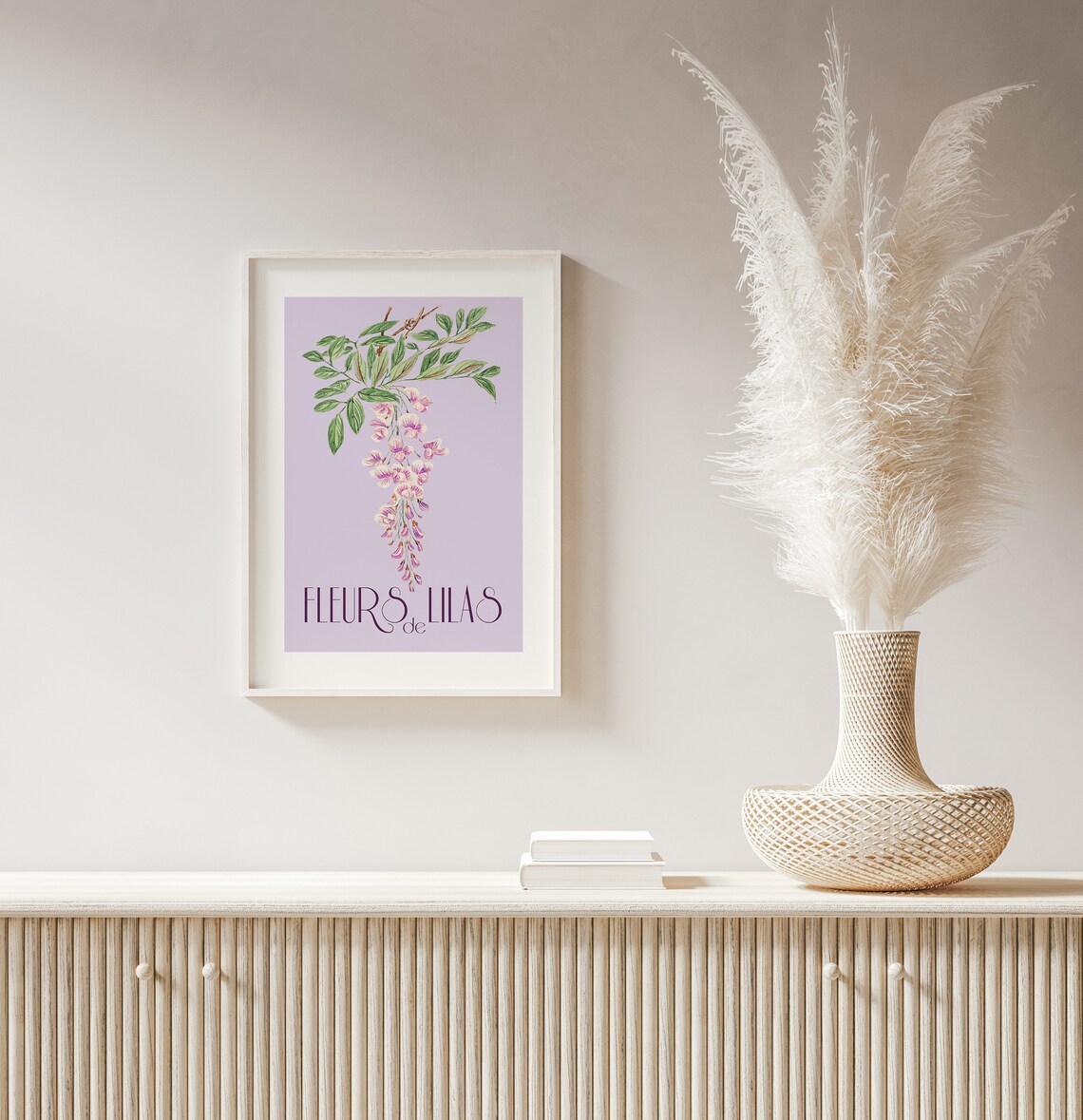 Fleurs De Lilas Purple Lilac Blossoms French Botanical Art Poster - Image 2
