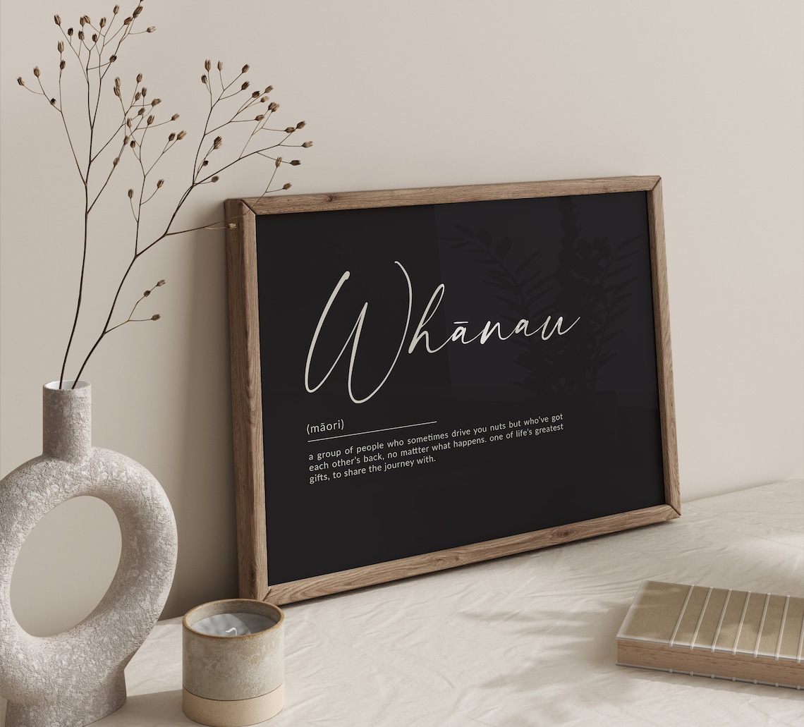 Maori Whanau Definition Print, New Zealand Family Gift - Image 2