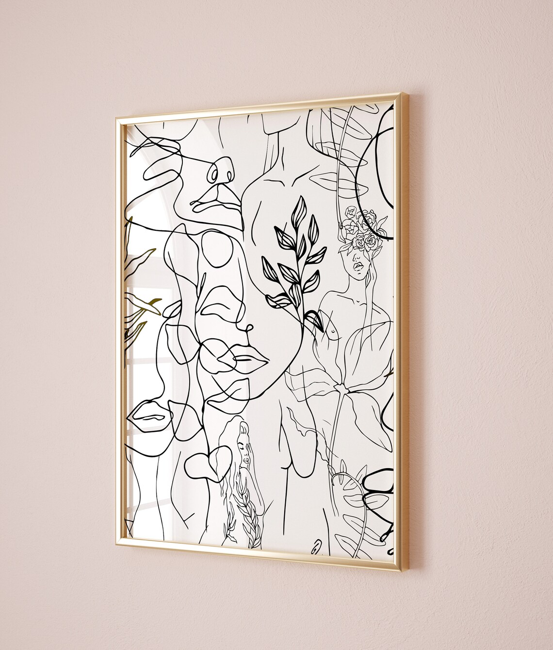 Woman Line Art Poster, Feminine Modern Bathroom Decor - Image 2