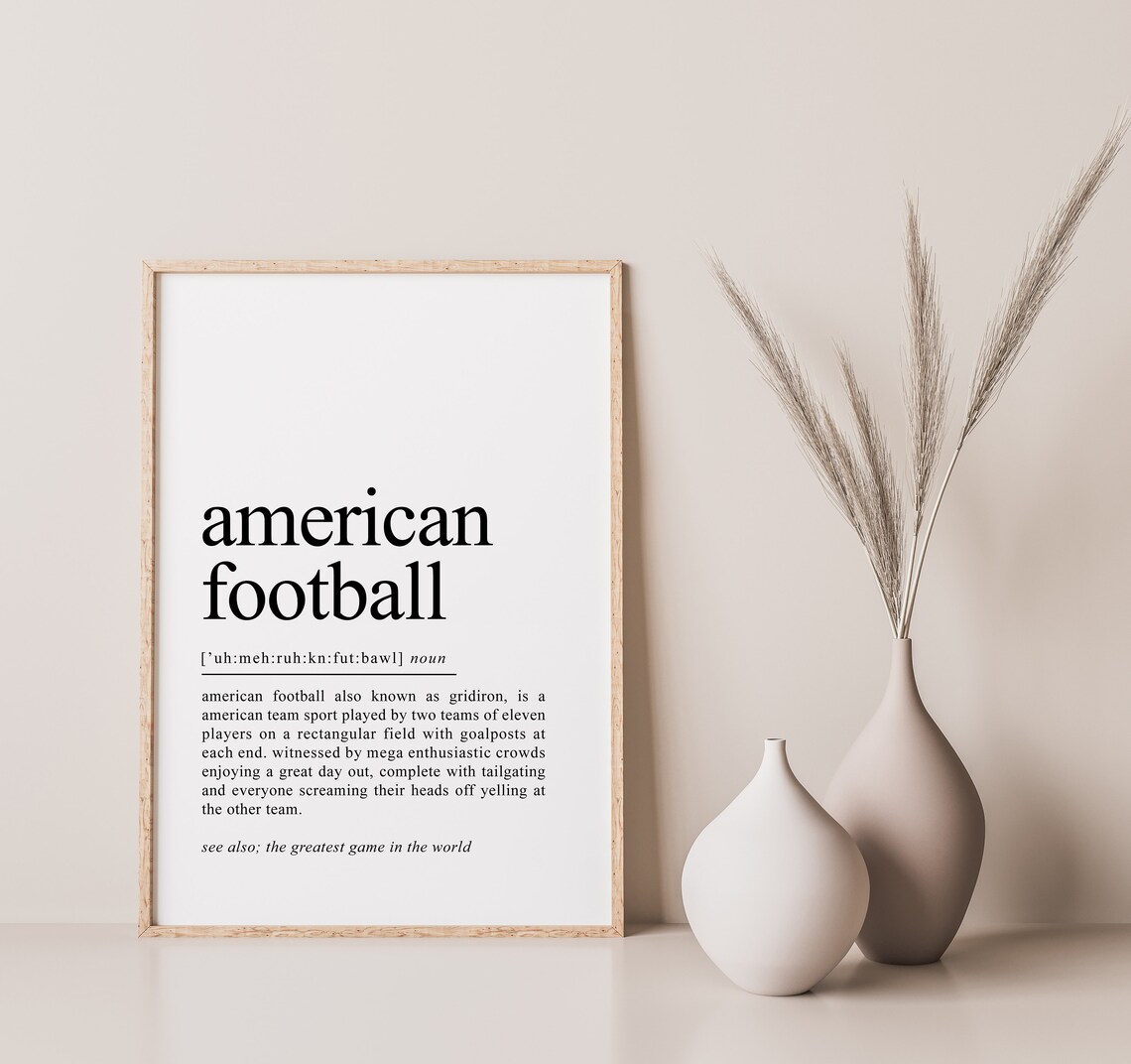 American Football Definition Poster, Team Sports Decor - Image 2