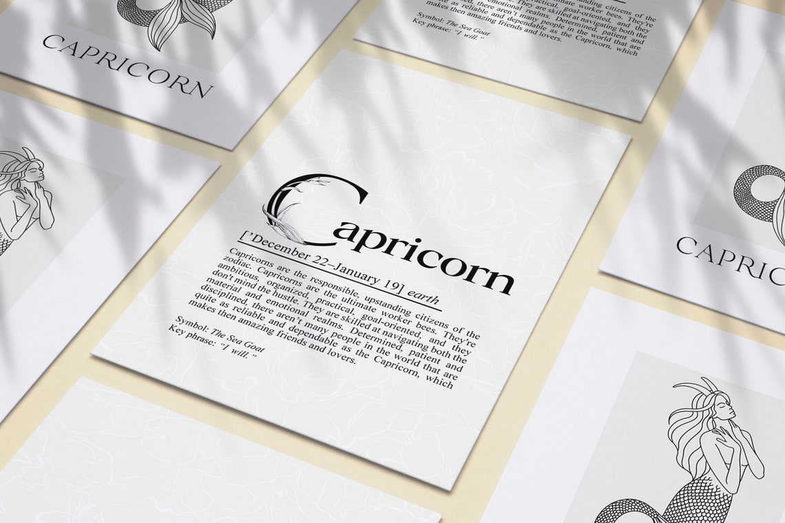 Capricorn Definition Print Capricorn Gifts Capricorn Print Capricorn Decor Zodiac Gifts Capricorn Birthday Gift Astrology Gifts - Image 2