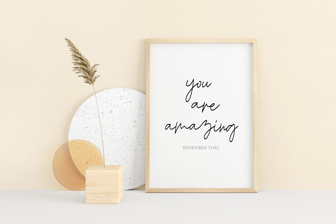 You Are Amazing Motivational Quote, Wall Art Print - Image 2