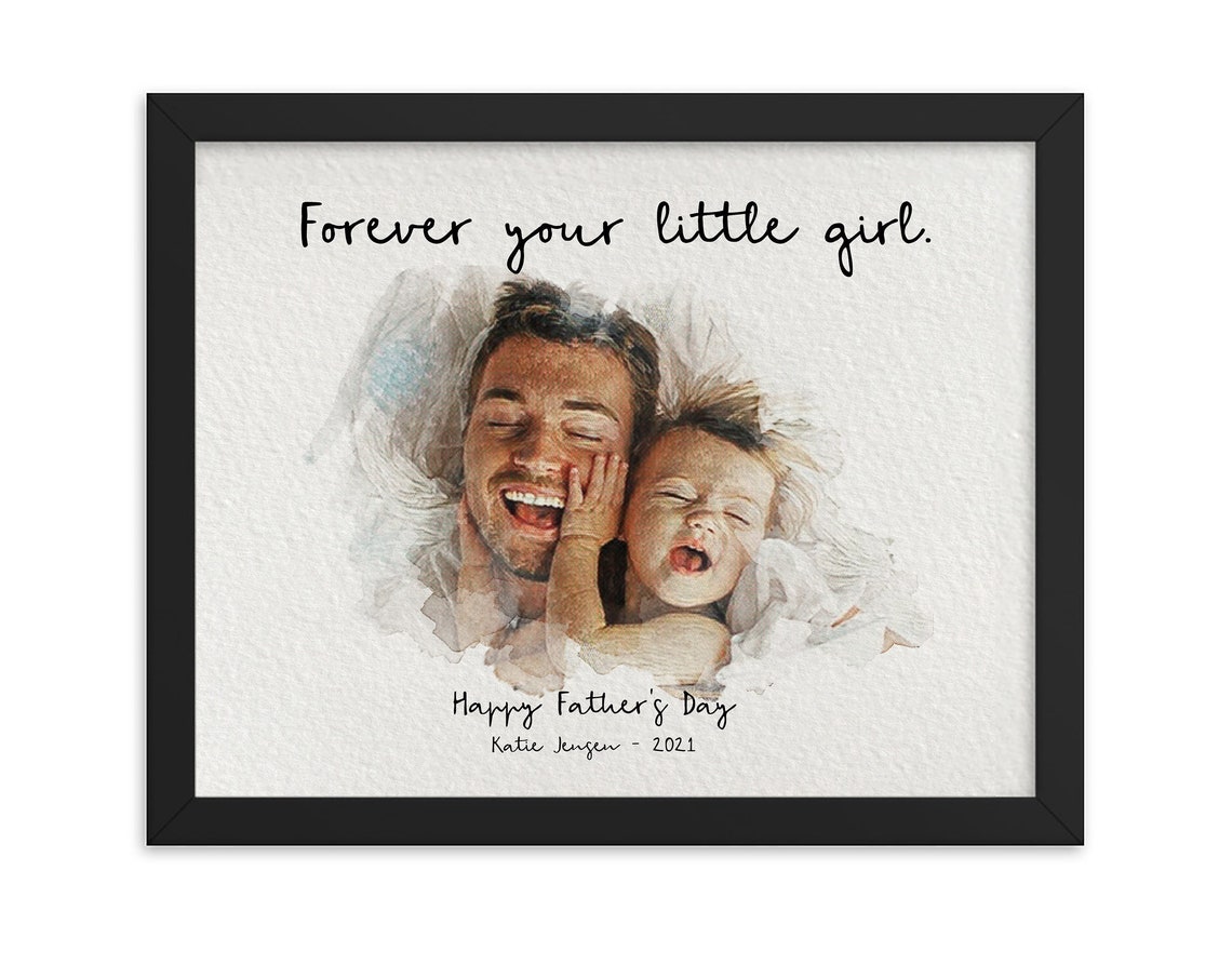 Personalised Dad Drawing Fathers Day Present For Him From Daughter Wife Meaningful Artwork Birthday Art Gift Fathers Day Unforgettable