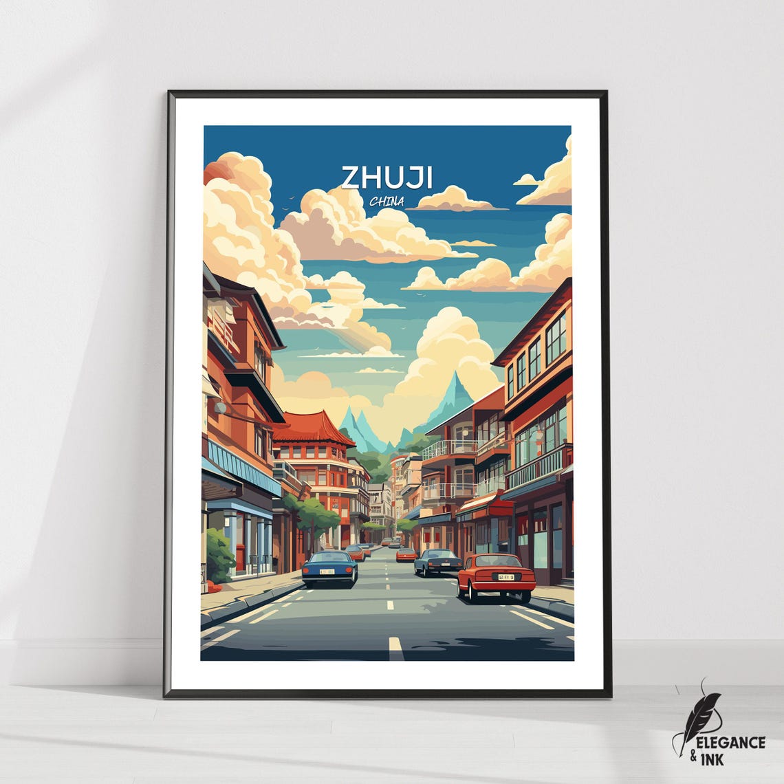Zhuji Printzhuji Travel Posterzhuji Artworkzhuji Canvaszhuji Wall Decorzhuji Home Vintage Paintingzhuji