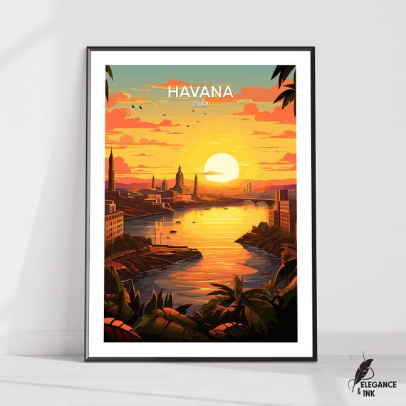 Havana Travel Print Wall Arthavana Minimalist Painting Modern Poster Artworkcuba Home Decor Exhibition City Photo
