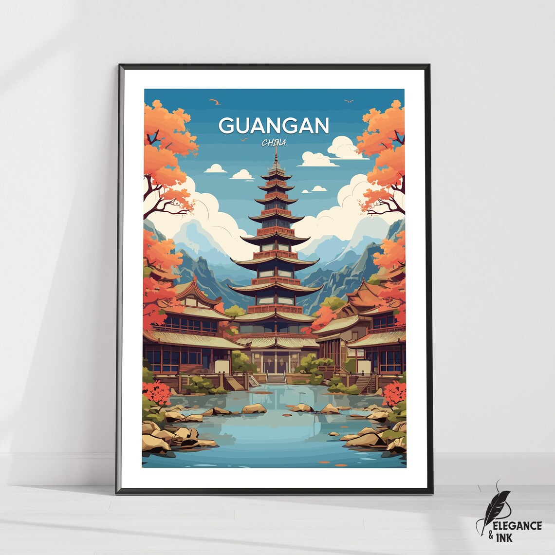 Guangan Printguangan Travel Posterguangan Artworkguangan Canvasguangan Wall Decorguangan Home Vintage Paintinggift Idea