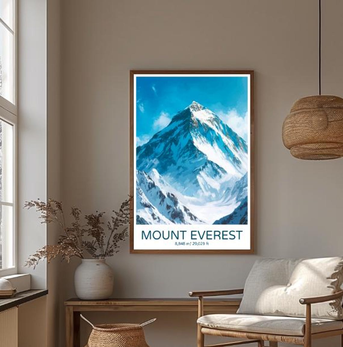 Mount Everest 8848m Snow Peak Himalaya Mountain Climbing Poster - Image 3