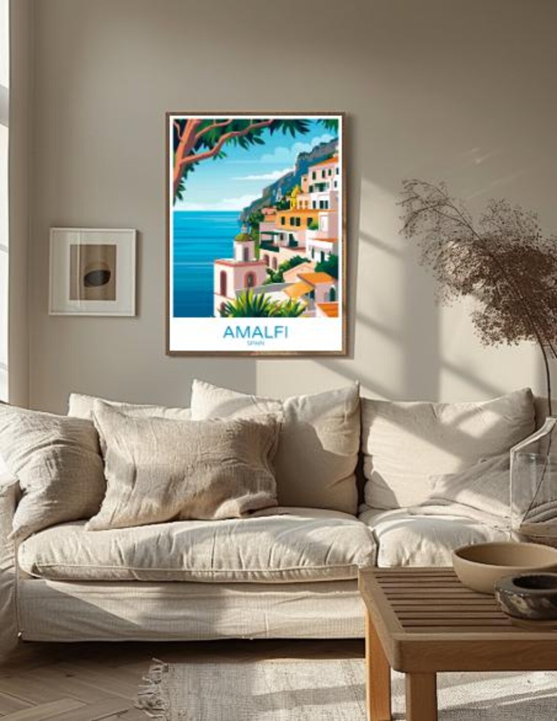 Amalfi Spain Cliffside Coastal Village Vintage Travel Poster - Image 2