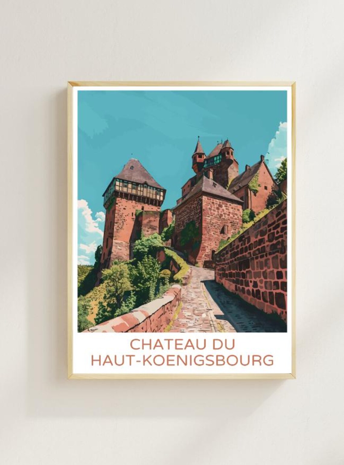 Chateau du Haut-Koenigsbourg Medieval Castle France Travel Poster