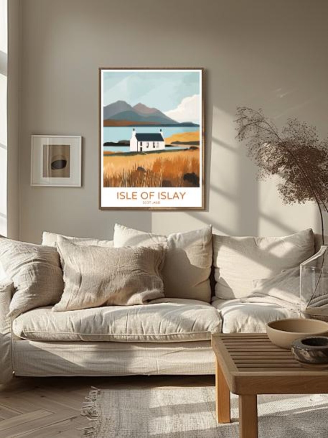 Isle of Islay Scotland Coastal Cottage Golden Fields Travel Poster - Image 2