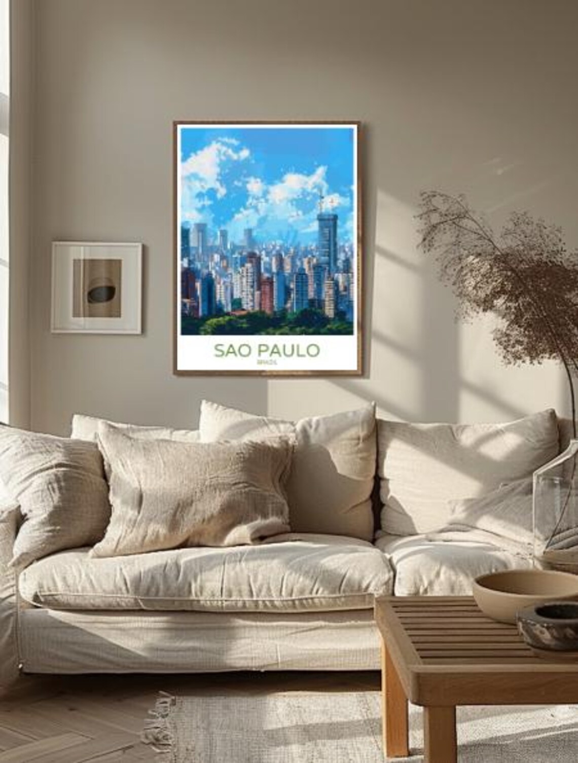 Sao Paulo Skyline Travel Postervibrant Cityscape Art Of Brazils Iconic Architecture Skyscrapersbrazil Travel Print Urban Decor - Image 2