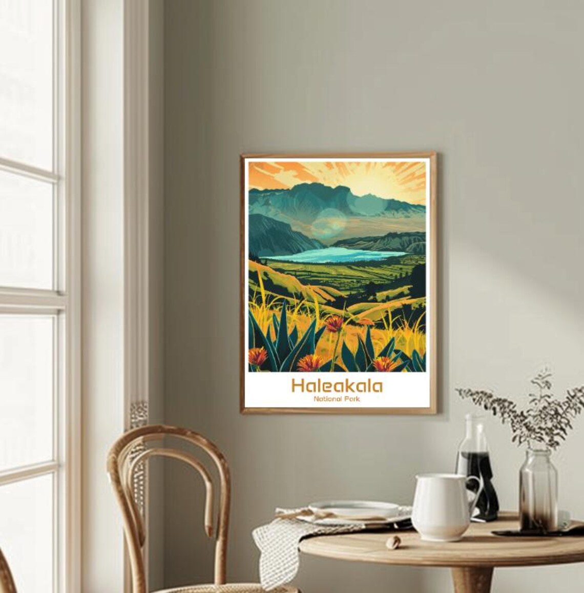Haleakala National Park Travel Posterhawaii Volcano Wall Art Sunrise Landscape Print Nature Decor Hiking Adventure Usa Travel Gift - Image 2