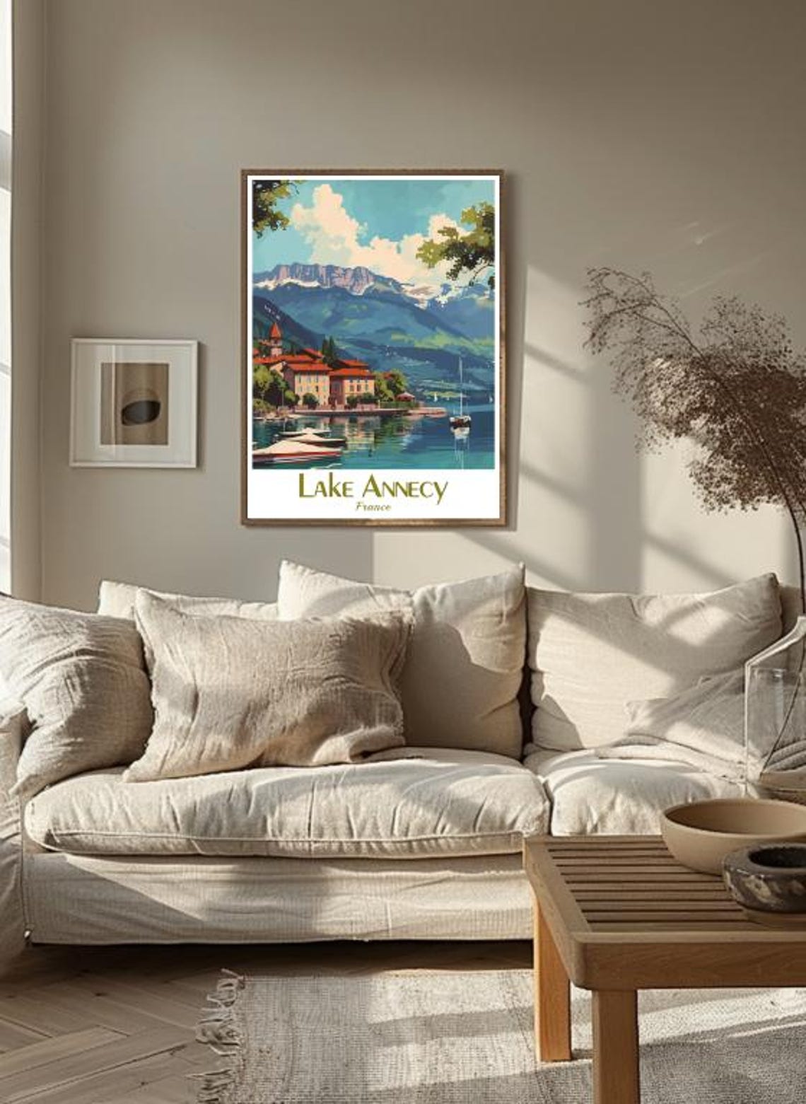 Lake Annecy France Alpine Lakeside Village Vintage Travel Poster - Image 3
