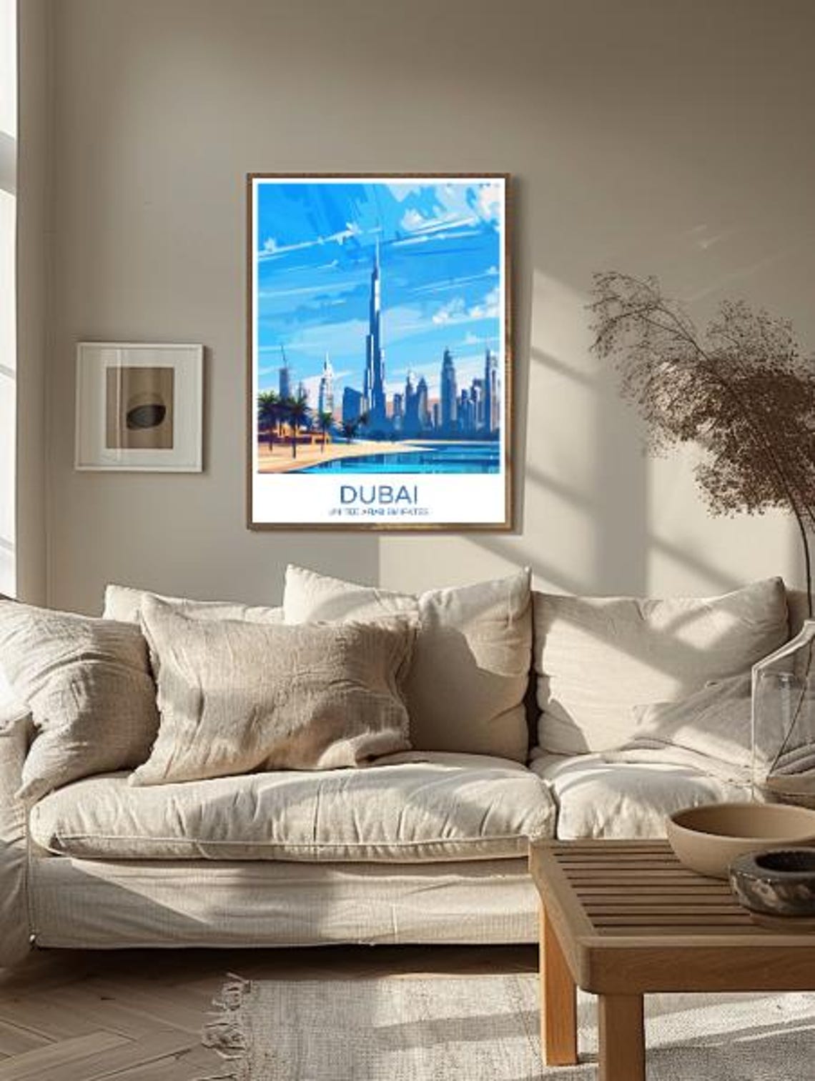 Dubai United Arab Emirates Burj Khalifa Skyline Travel Poster - Image 2