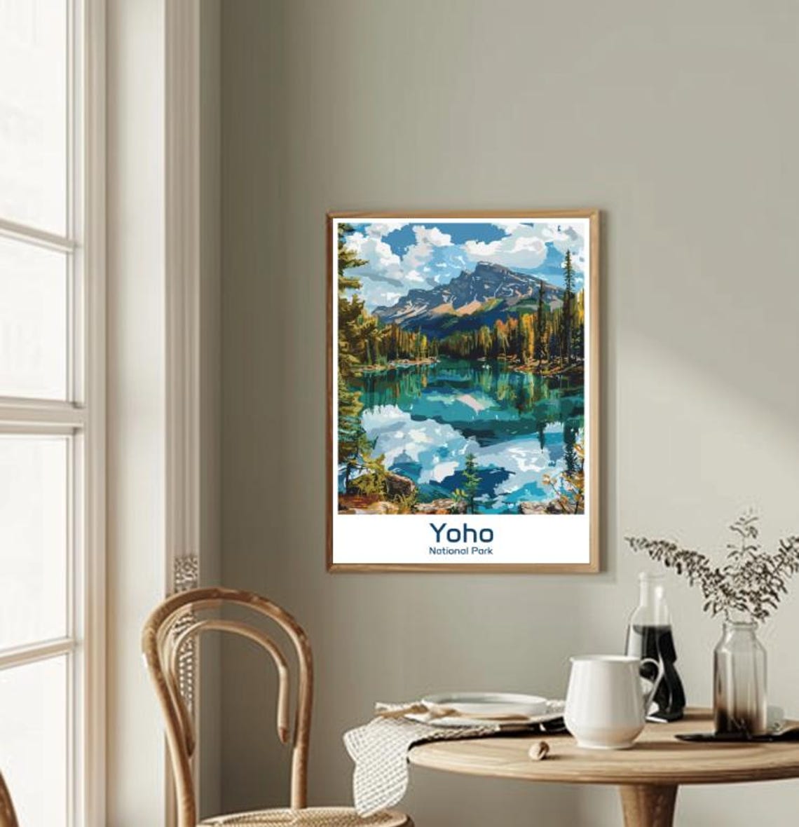 Yoho National Park Emerald Lake Mountain Canada Scenic Poster - Image 2