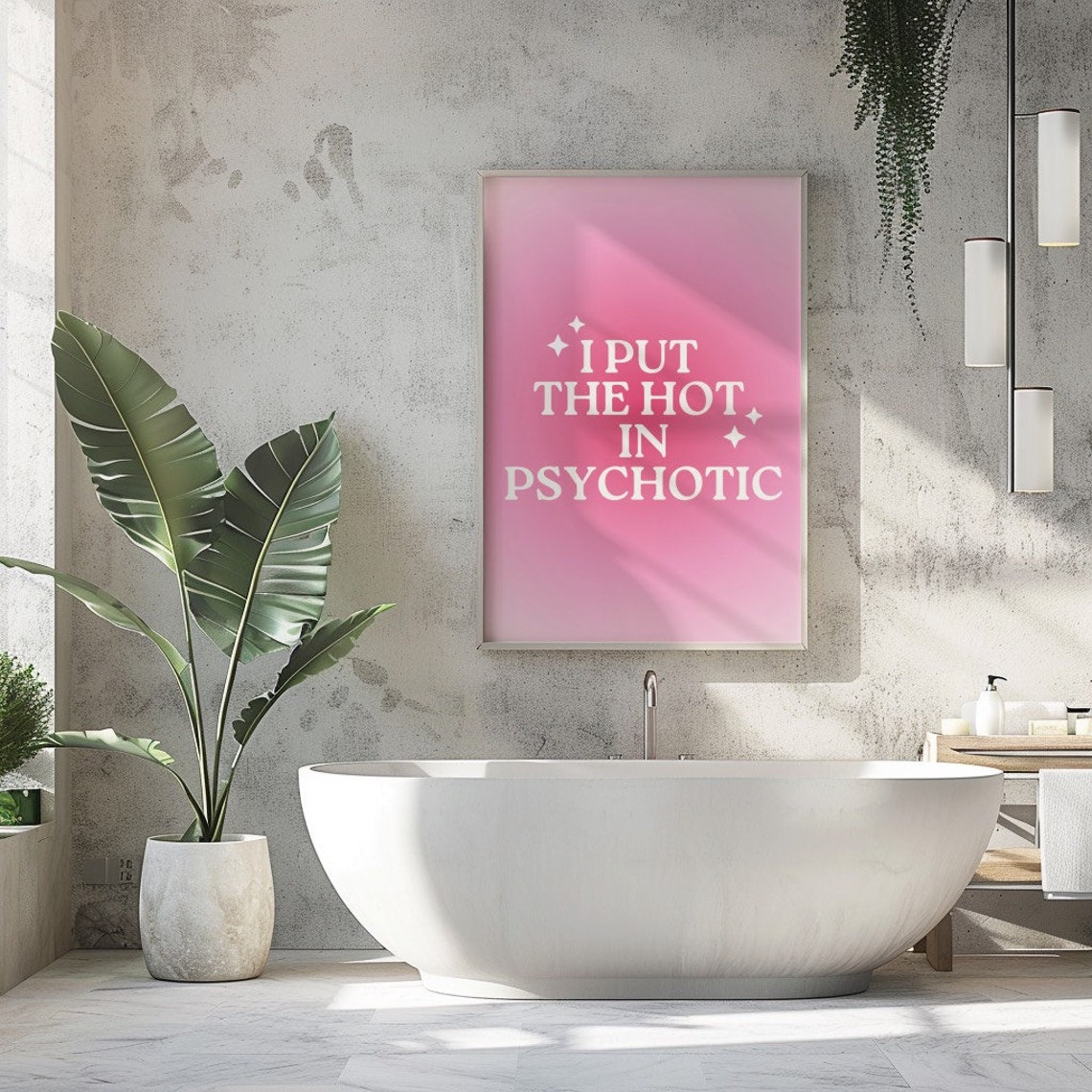 Trendy Retro Aesthetic Motivational Quote Print Pink Aura Poster - Image 3