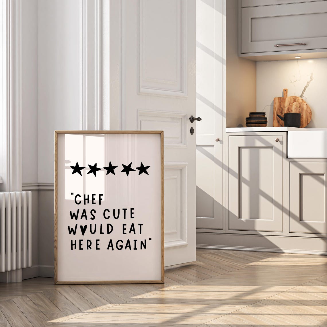Black Chef Was Cute Funny Five Star Kitchen Review Quote Poster - Image 3