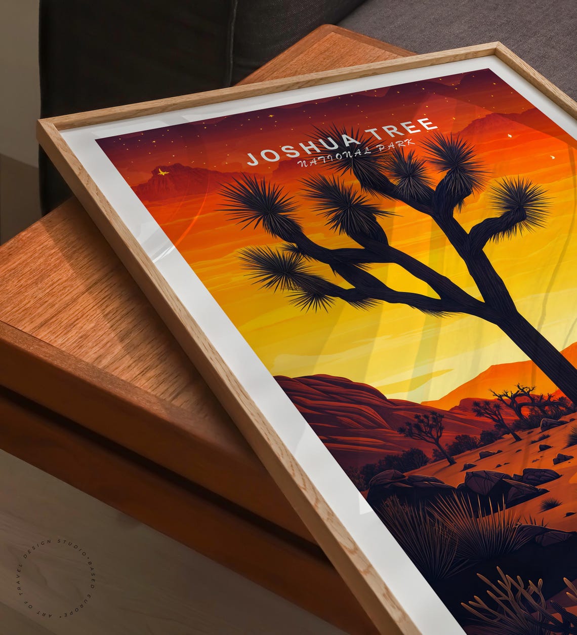 Joshua Tree National Park Desert Sunset Silhouette Travel Poster - Image 3